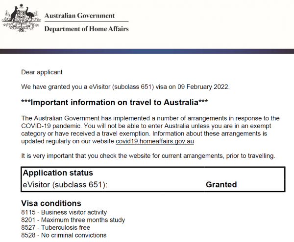 australien visum